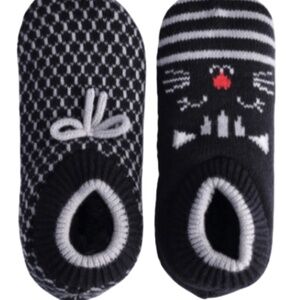 Joyspun Women’s Cat Non-Slip Knitted Slipper Socks - 2 Pair